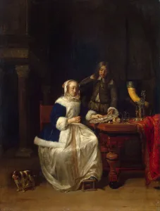 St Petersburg Museum Art Drucke: Breakfast, c1660