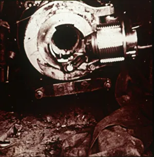 World War One Weapons Drucke: Breech of large cannon, c1914-c1918