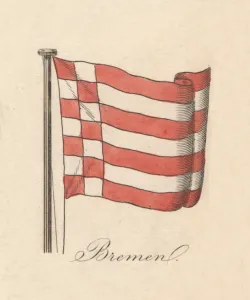 Gerahmter Druck : Bremen, 1838 Gerahmter Druck : Bremen, 1838