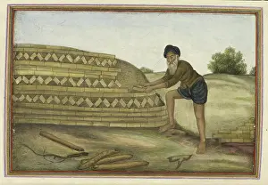 Asian Heritage Images Drucke: A brickmaker, 1825. Creator: Anon
