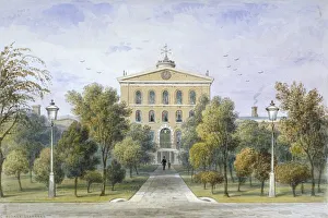 City Of Westminster Landmarks Drucke: Bridewell Prison in Tothill Fields, Westminster, London, c1850