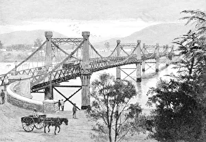 Der Brücke in Rockhampton, Queensland, Australien 1886 Künstlerin: WC Fitler