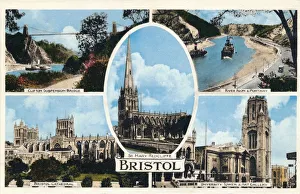 Bristol Cityscape Photography Drucke: Bristol, c1940s
