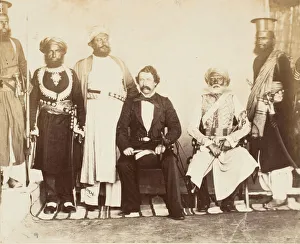 Britischer Ritter mit Gruppe osteuropäischer Fürstenhöfe, 1860er Jahre. Schöpfer unbekannt
