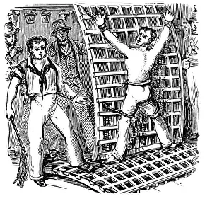 Monochromes Kunstwerk Drucke: Britischer Seeherrschaftsdisziplin des 19.Jahrhunderts