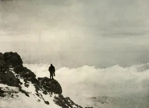 Brocklehurst Blickt von oben herunter auf ... Den Mount Erebus, 1908, (1910)