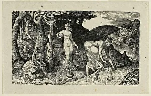Der Bach, um 1800 von E.Calvert gemalt