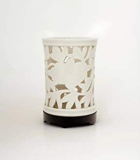 Chinese Decorative Arts Drucke: Brush holder with stand, date unknown. Creator: Unknown