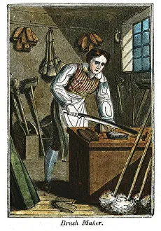 Gerahmter Druck : Zahnbockerhersteller, 1823