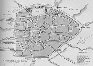 Cassell Company Prints Drucke: Brussels in 1830 - Plan, 1902