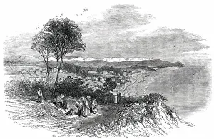 Beach Scene Drucke: Budleigh Salterton, Devon, 1850. Creator: Unknown