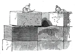 Die Pyramiden bauen, 1844. Künstler: Unbekannt.