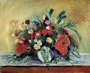 Drucke von Ein Bündel Blumen in einem weißen Vasen, c1909. Gefunden im Bestand des Staatlichen A Pushkin Museum of Fine Arts, Moskau Henri Matisse Drucke: Blumenbündel in einem weißen Vasen