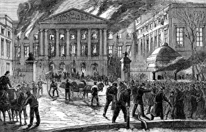 Brand des Hauses der Abgeordneten in Brüssel, 1883. Künstler: Unbekannt.
