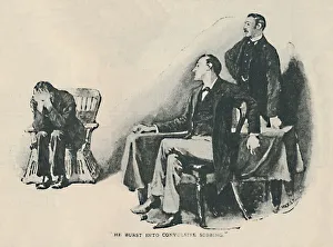 Sherlock Holmes Artwork Drucke: He Burst Into Convulsive Sobbing, 1892. Artist: Sidney E Paget