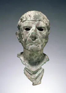 Italian Bronze Sculptures Drucke: Bust of a Man, A.D. 90-100. Creator: Unknown