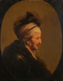 Römische Kopf eines Mannes im Orientalkleid nach Lievens zwischen 1630 und 1699. Schöpfer unbekannt