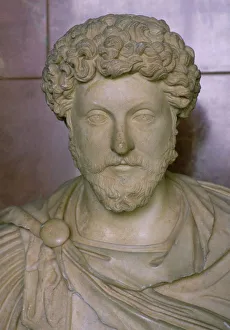 Roman Imperial Sculptures Drucke: Bust of Marcus Aurelius, 2nd century