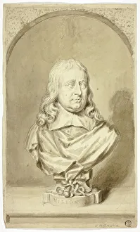 Monochrome Pencil Drawings Drucke: Bust of Milton, n.d