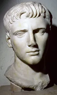 Roman Marble Sculpture Drucke: Bust of Octavian / Augustus