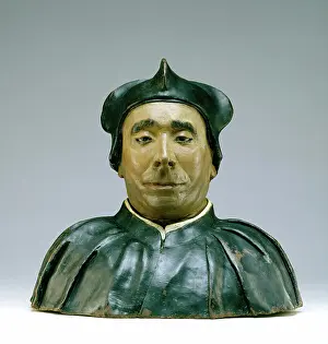European Heritage Images Drucke: Bust of a Scholar or Prelate, 1545. Creator: Unknown
