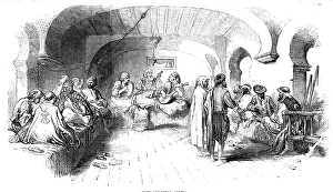 North African Interior Design Drucke: Café and Divan, Algiers, 1857. Creator: Unknown