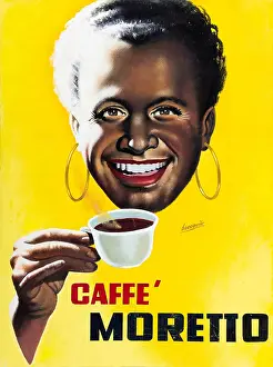Colour Lithograph Design Drucke: Caffe Moretto, c1935. Creator: Boccasile, Gino (1901-1952)