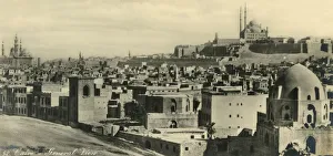 Black And White Photography Egypt Drucke: Cairo - General View, c1918-c1939. Creator: Unknown