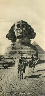 Archaeological Site In Egypt Drucke: Cairo - The Great Sphinx, c1918-c1939. Creator: Unknown