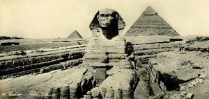Ancient Egyptian Sphinx Drucke: Cairo - The Sphinx, c1918-c1939. Creator: Unknown