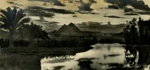 Black And White Egypt Photos Drucke: Cairo - At Twilight, c1918-c1939. Creator: Unknown