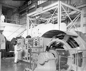 Black And White Industrial Images Drucke: Calderhall atomic power station, c1955. Creator: Arthur Charles Kirby Ware