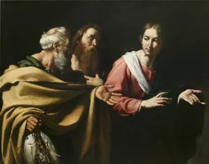 Fine Art Oil Canvas Drucke: The calling of Saints Peter and Andrew. Creator: Strozzi, Bernardo (1581-1644)