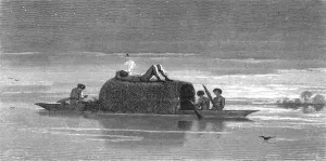 Cassell Petter Galpin Prints Drucke: A calm on the Ucayali; The Navigation of the Upper Amazons, 1875. Creator: Unknown