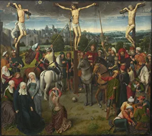 Triptyche vom Golgotha, mittlerer Panel von ca. 1480ern. Künstler:Memling,Hans,( Werkstatt des)