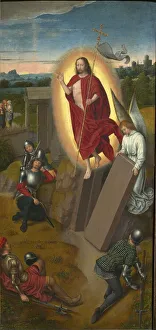 Early Netherlandish Painting Drucke: Calvary Triptych: The Resurrection, right wing, 1480s. Creator: Memling, Hans