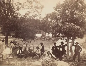 Lager des Kapitän Hoff, Hinteransicht, Gettysburg/Pennsylvania Juli 1865