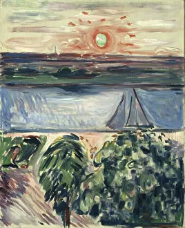 Edvard Munch Norway Drucke: Canal at sunset, 1908