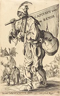Jacques Callot Etching Drucke: Captain of the Barons. Creator: Unknown