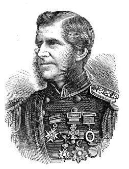 British Empire Art Drucke: Captain Sir J. E. Commerell, K.C.B. V.C. 1874. Creator: Unknown