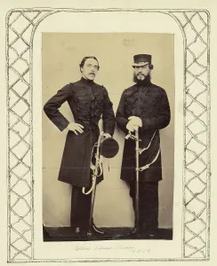 Black And White Military Portraits Drucke: Captain Williams and Captain Bulkeley