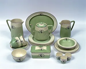 National Motor Museum Collection Items Drucke: A caravan crockery set, c1934-c1939