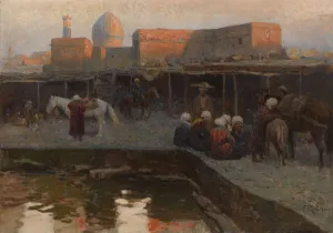Karawanenserrai von Gur-e Amir in Samarkand. Künstler: Roubaud, Franz (1856-1928)