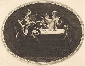 Candlelit Table Setting Drucke: The Card Players. Creator: Unknown