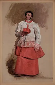 Nineteenth Century Clothing Drucke: The Cardinal, between 1850 and 1900. Creator: Unknown