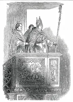 Victorian Era Christianity Drucke: Cardinal Wiseman, Preaching, 1850. Creator: Unknown