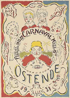 James Ensor Art Drucke: Carnaval Oostende, 1931. Creator: Ensor, James (1860-1949)