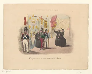 Anonymous Watercolour Paintings Drucke: Cartoon on the production of ecclesiastical objects, early 19th century? Creator: Anon