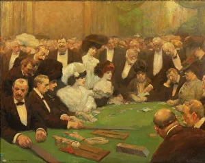 Oil On Canvas Realism Drucke: In the casino, c.1907. Creator: Boettinger, Hugo (1880-1934)