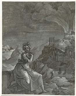Ancient Greek Fine Art Drucke: Cassandra predicts the downfall of Troy